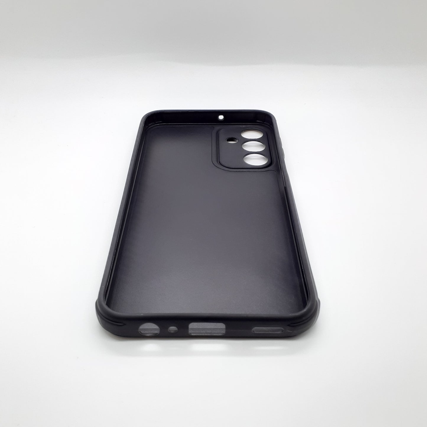Samsung A15 Carbon Fiber texture Hard Rubber armour back cover shock-porof case