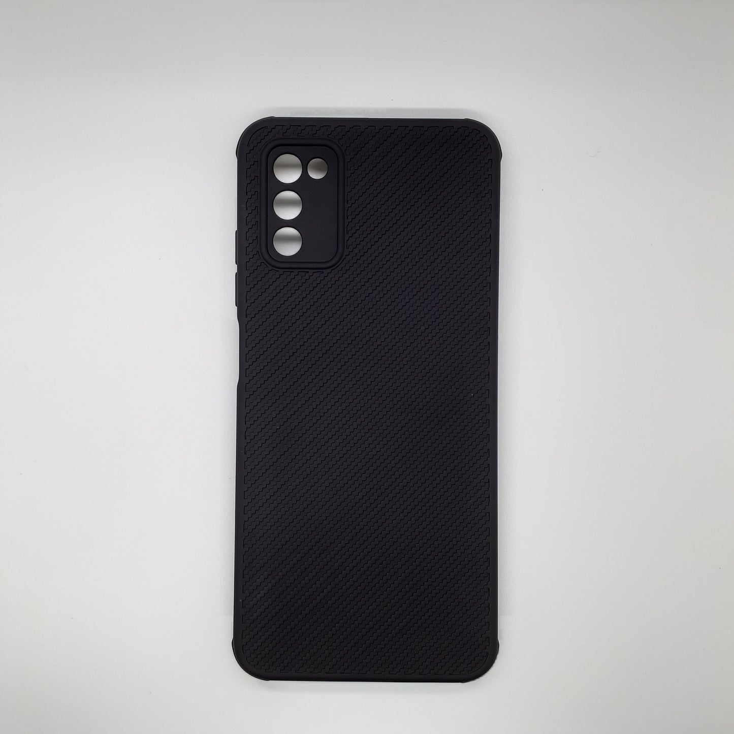 Samsung A03s Carbon Fiber texture Hard Rubber armour back cover shock-porof case