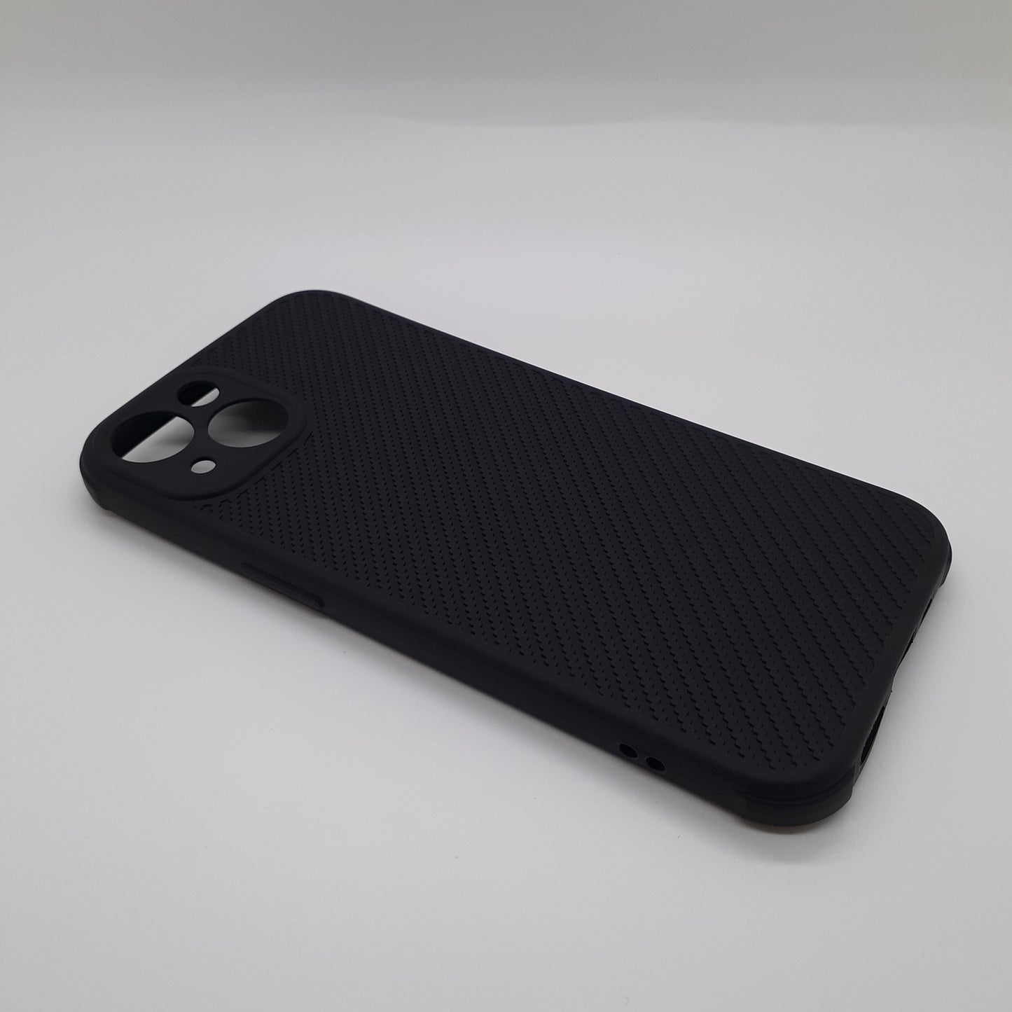 iPhone 13 Carbon Fiber texture Hard Rubber armour back cover shock-porof case
