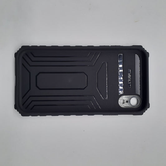 iPhone XR Rugged Protective Phone Case with Camera Lens Slide Cover and Integrated Kickstand for Hands-Free Viewing and Enhanced Privacy