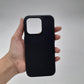 iPhone 15 Pro Premium Silicone Back Cover – Slim Shock Absorbing TPU Case with Raised Camera and Screen Guard
