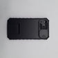 iPhone XR Rugged Protective Phone Case with Camera Lens Slide Cover and Integrated Kickstand for Hands-Free Viewing and Enhanced Privacy