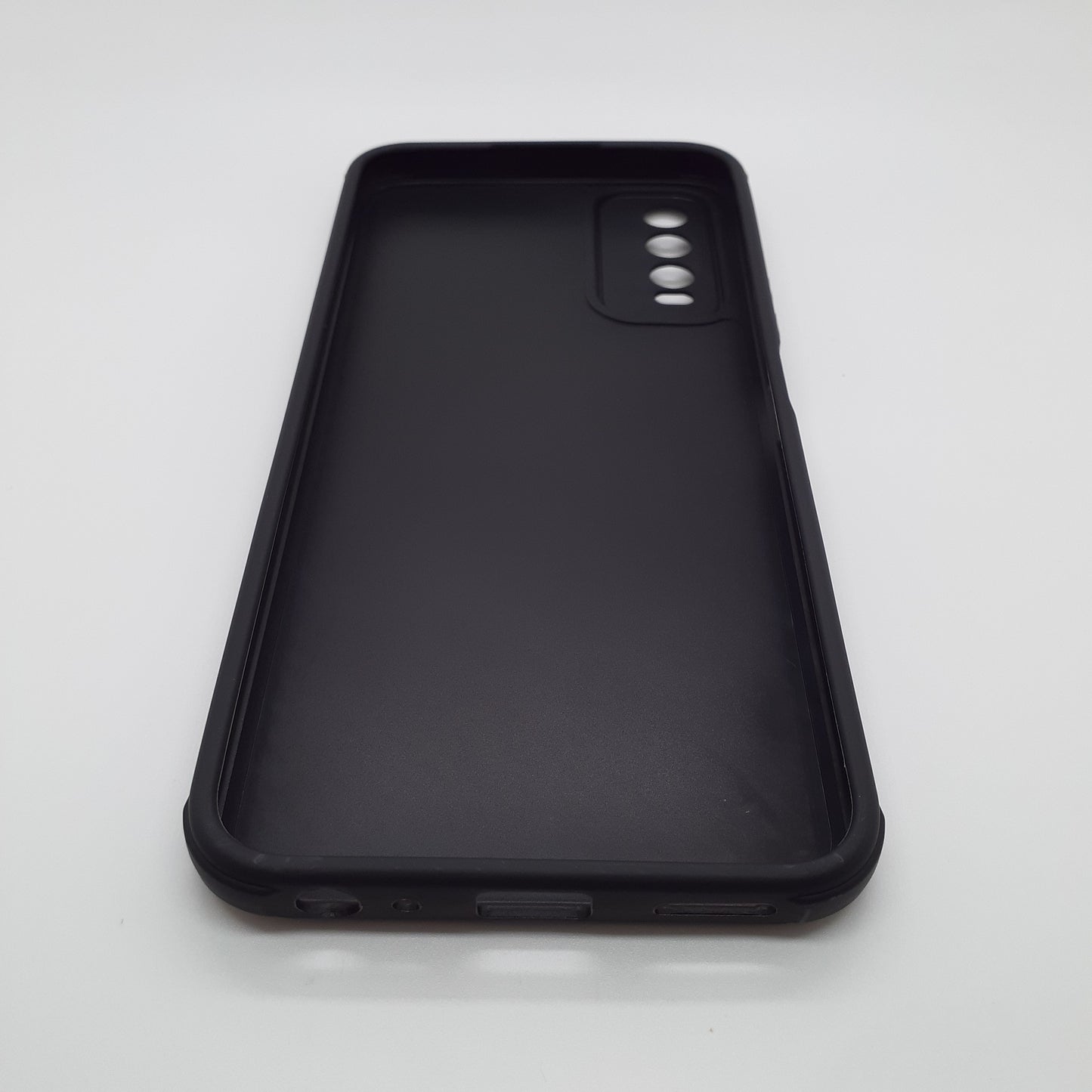 Vivo Y20 Carbon Fiber texture Hard Rubber armour back cover shock-porof case