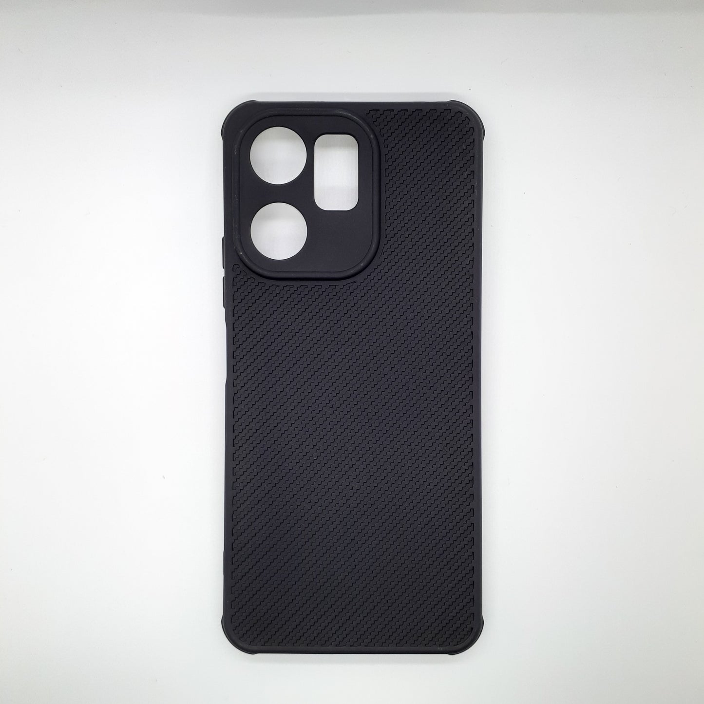 Redmi 13C Carbon Fiber texture Hard Rubber armour back cover shock-porof case