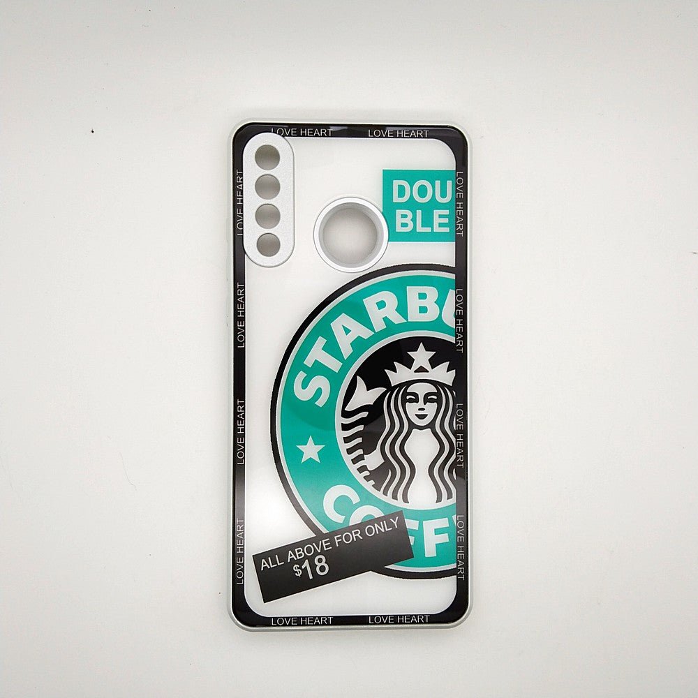 Starbucks Full Camera Lens Protective Hard Shel PC Case For Huawei P30 Lite