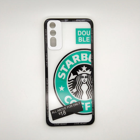 Y20 Starbucks Series High Quality Perfect Cover Full Lens Protective Transparent TPU Case For Vivo Y20