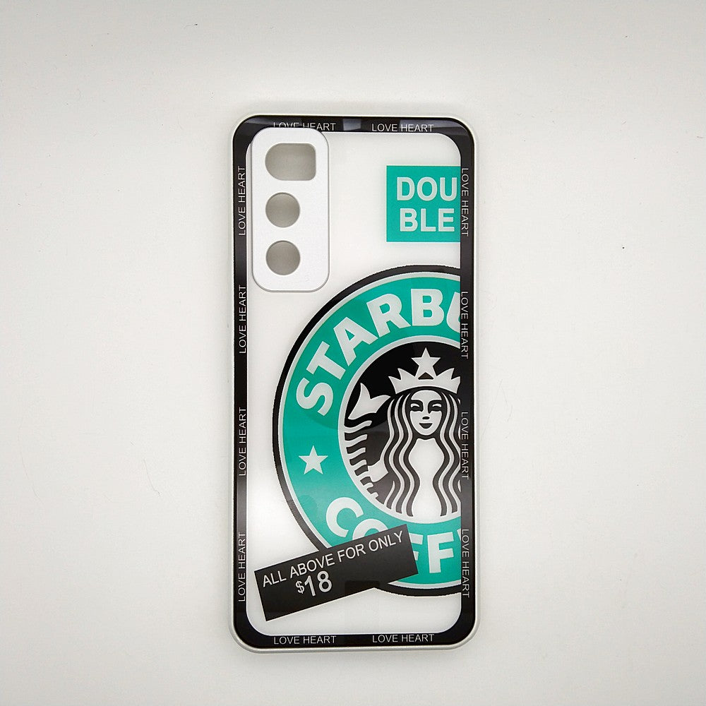 V20 SE Starbucks Series High Quality Perfect Cover Full Lens Protective Transparent TPU Case For Vivo V20 SE