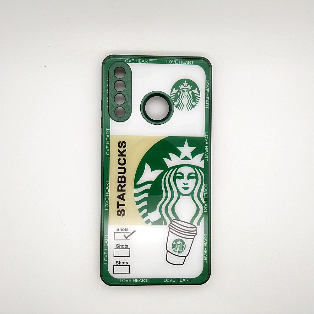 Starbucks Full Camera Lens Protective Hard Shel PC Case For Huawei P30 Lite