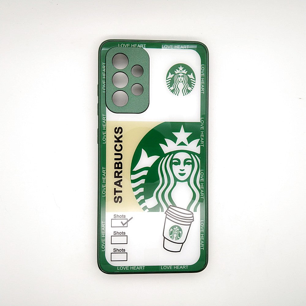 A52 Starbucks Series High Quality Perfect Cover Full Lens Protective Transparent TPU Case For Samsung A52