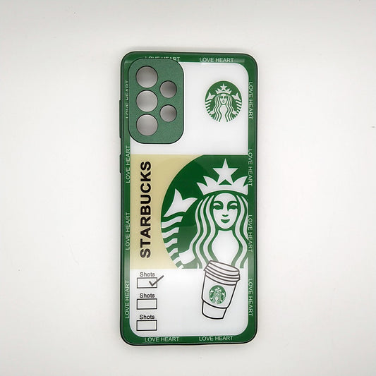 A73 Starbucks Series High Quality Perfect Cover Full Lens Protective Transparent TPU Case For Samsung A73