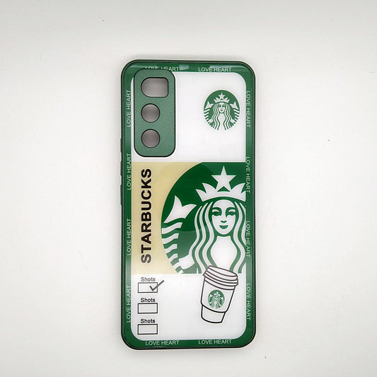 V20 SE Starbucks Series High Quality Perfect Cover Full Lens Protective Transparent TPU Case For Vivo V20 SE