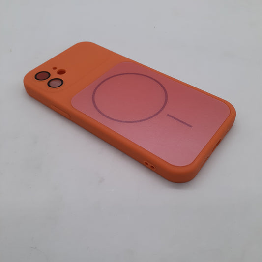 iPhone 12 Orange Back Case - Slim Fit Protective Silicone Phone Cover