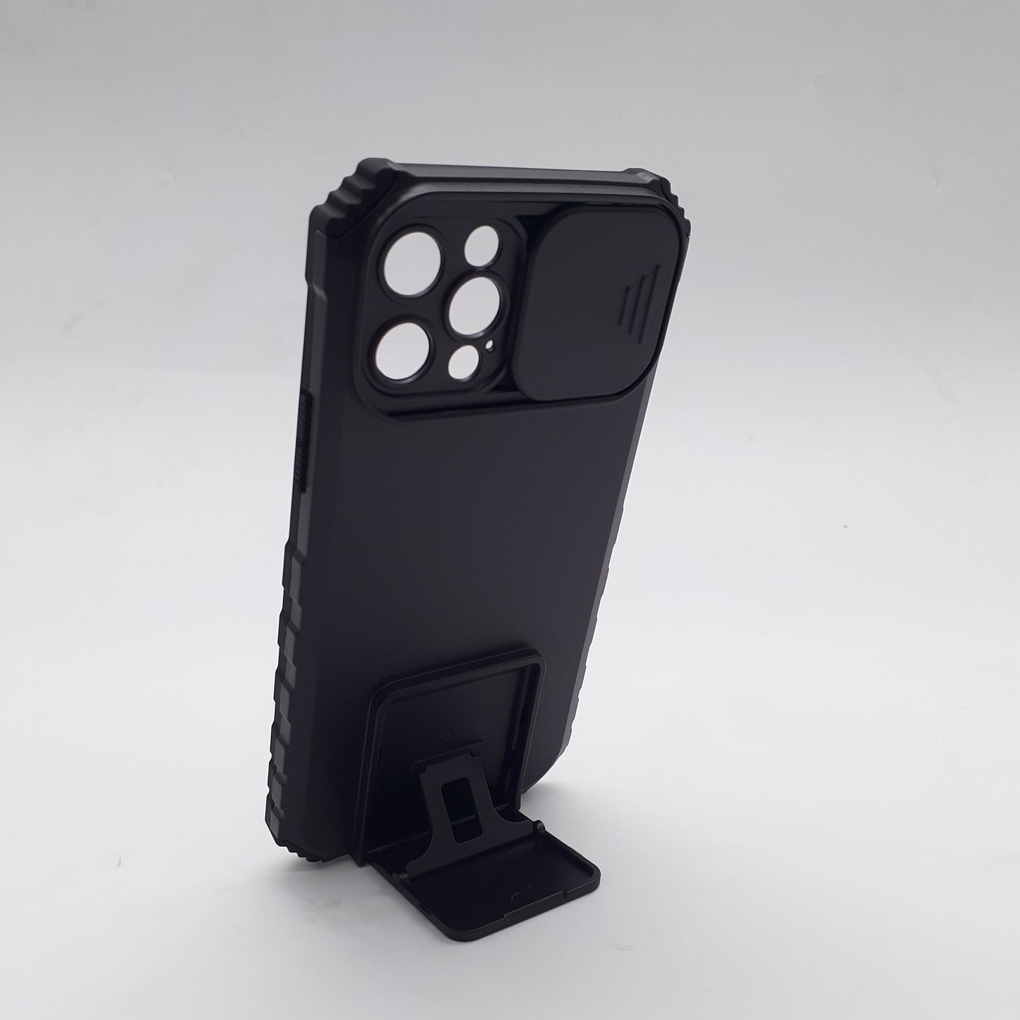 iPhone 12 Pro Heavy Duty Protective Case with Sliding Camera Cover and Integrated Kickstand for Hands-Free Viewing