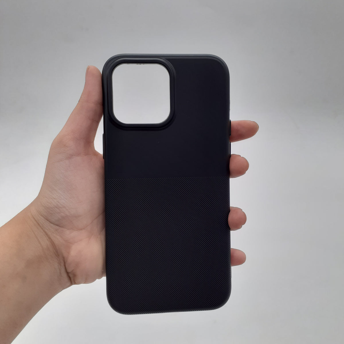 iPhone 14 Pro Max Shockproof Silicone Back Cover – Slim TPU Protective Phone Case with Anti-Slip Grip & Raised Edges