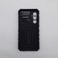 Samsung S23 FE Shockproof Case with Sliding Camera Cover and Integrated Ring Stand Holder, Heavy Duty Protection, Black