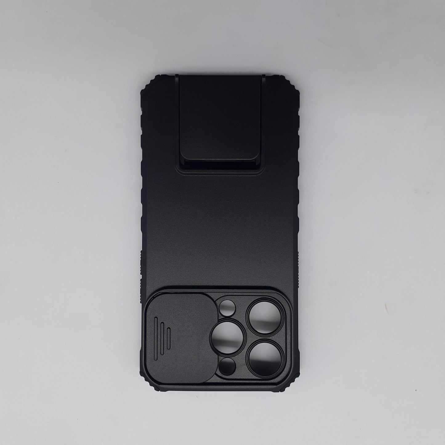 iPhone 14 Pro Heavy Duty Protective Case with Integrated Kickstand and Sliding Camera Lens Cover for Ultimate Screen and Camera Protection