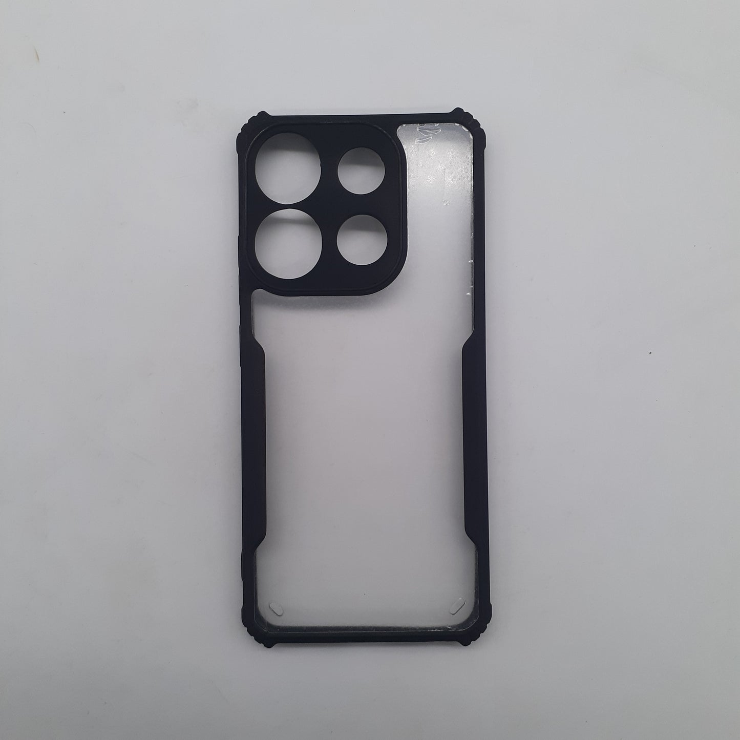 Infinix Smart 7 Shockproof Hybrid Armor Case with Side Grip and Camera Protection, Slim Matte Silicone Back Cover