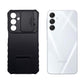 Samsung A16 Shockproof Hybrid Case with Sliding Camera Lens Protection and Integrated Ring Stand Holder, Heavy Duty TPU+PC Cover