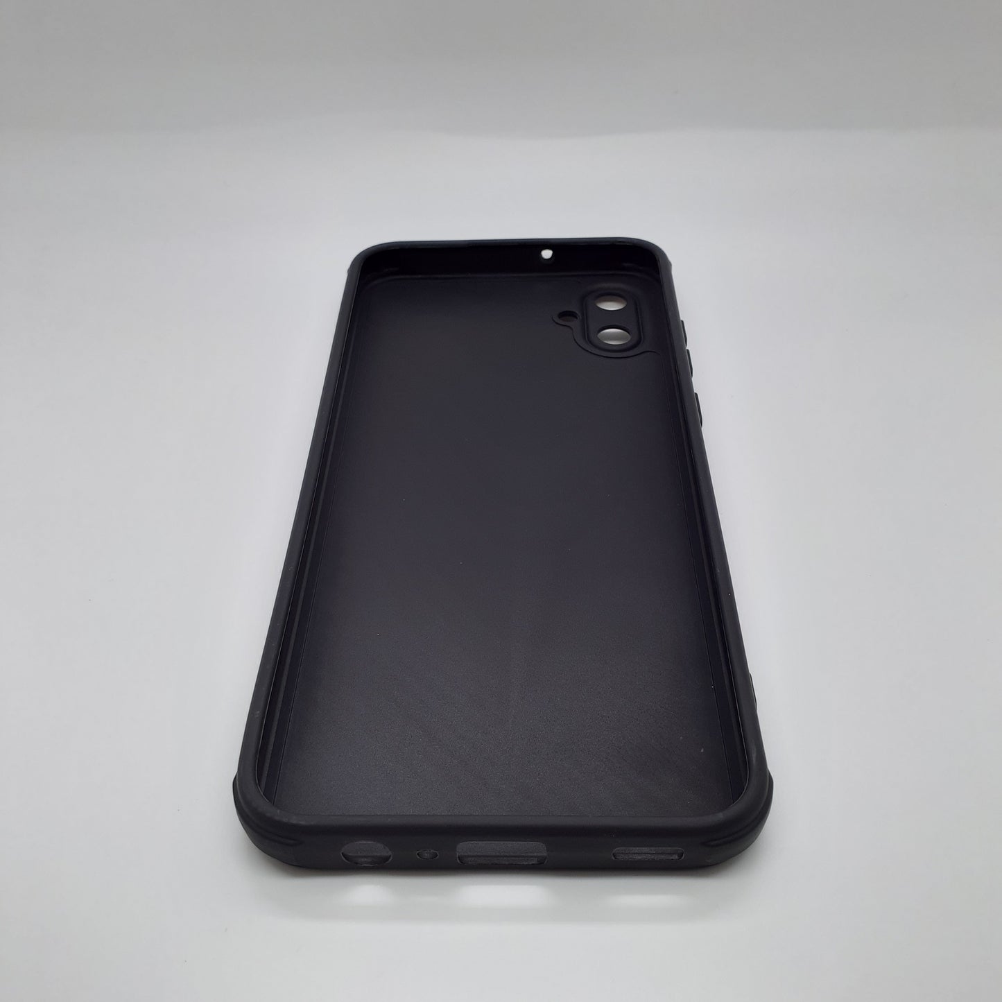 Samsung A04e Carbon Fiber texture Hard Rubber armour back cover shock-porof case