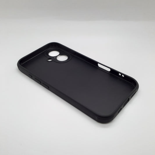 iPhone 16 Carbon Fiber texture Hard Rubber armour back cover shock-porof case