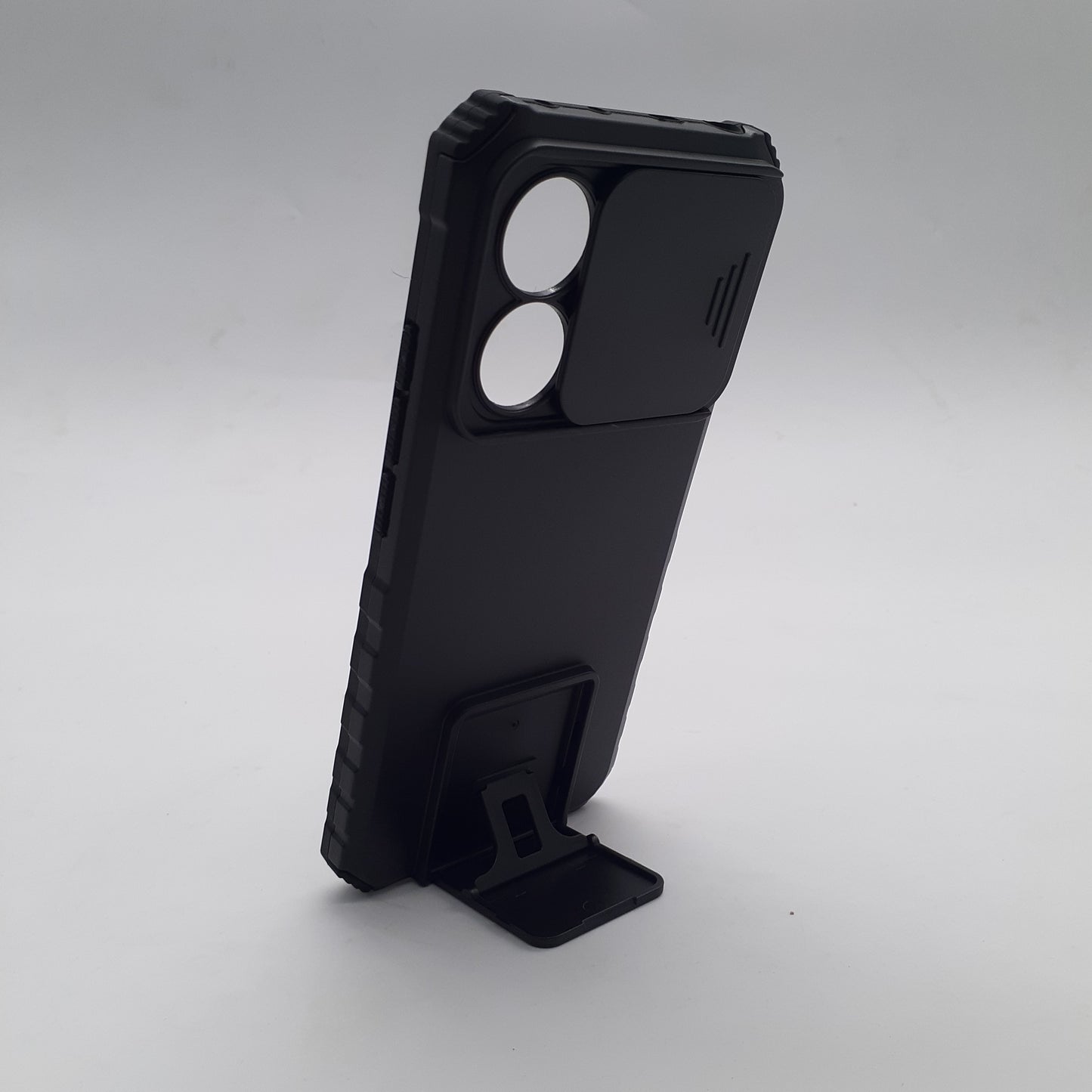 Redmi Note 14 Heavy Duty Protective Phone Case with Sliding Camera Cover and Integrated Built-in Kickstand for Hands-Free Viewing