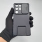 Samsung S23 Ultra Heavy Duty Shockproof Phone Case with Slide Camera Cover and Integrated Kickstand for Hands-Free Viewing