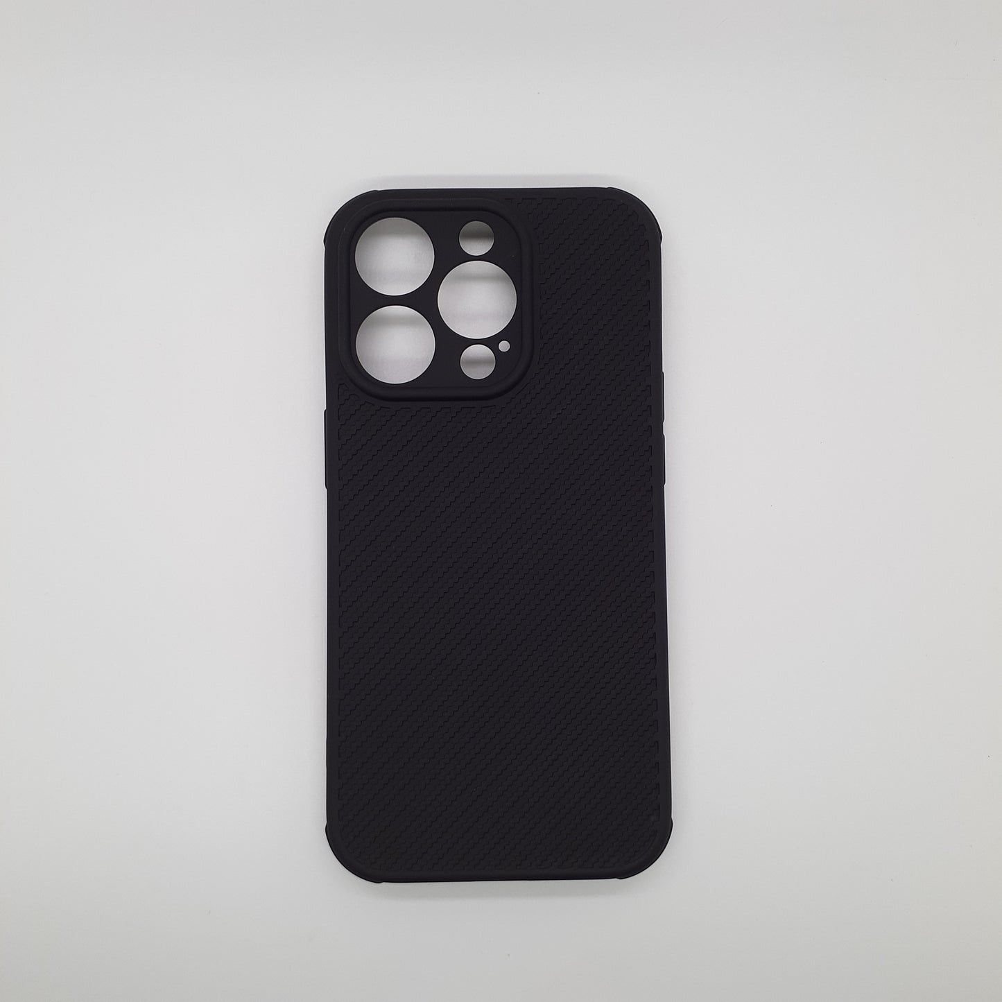 iPhone 14 Pro Carbon Fiber texture Hard Rubber armour back cover shock-porof case