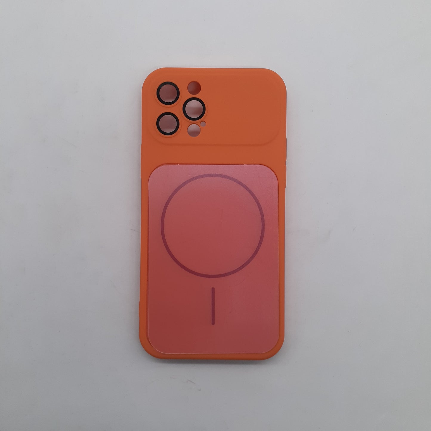 iPhone 12 Pro Orange Back Case - Slim Fit Protective Silicone Phone Cover