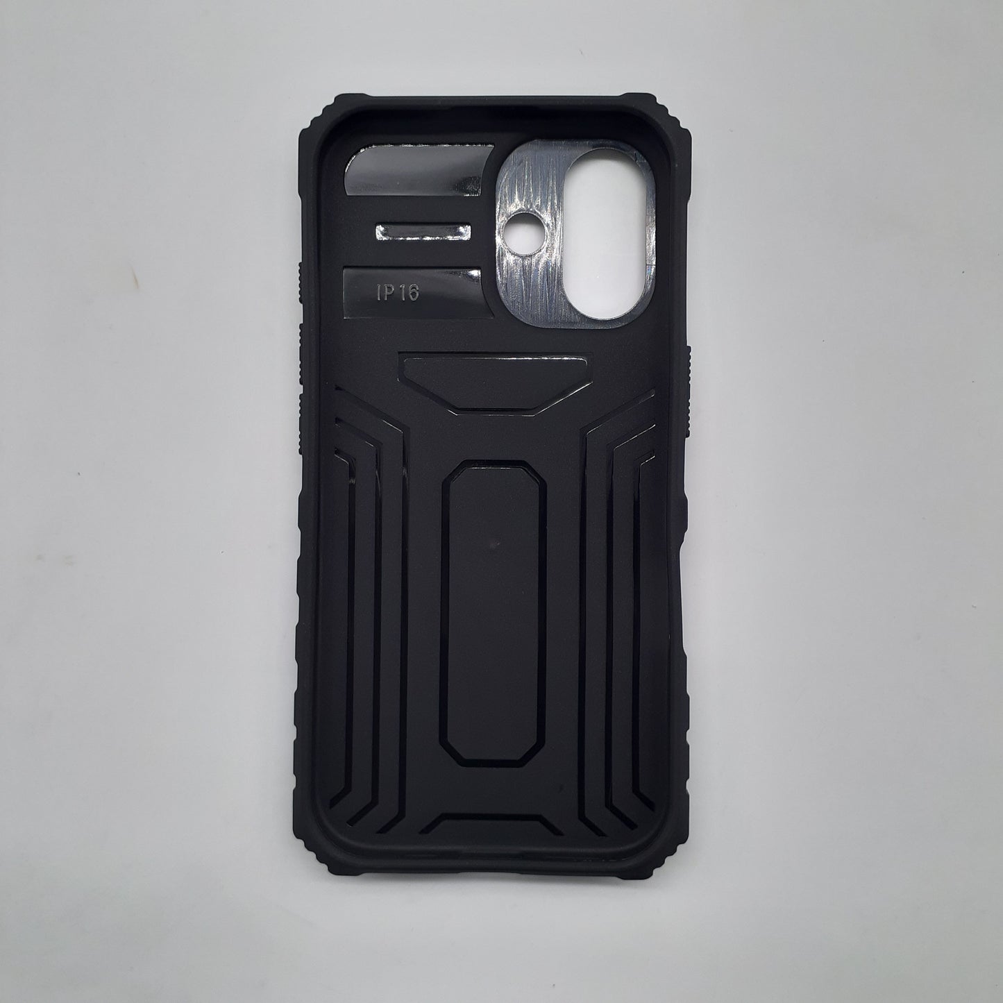 iPhone 16 Heavy Duty Protection Case with Camera Slide Cover and Integrated Kickstand for Hands-Free Viewing