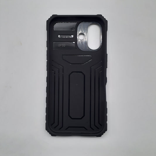 iPhone 16 Heavy Duty Protection Case with Camera Slide Cover and Integrated Kickstand for Hands-Free Viewing
