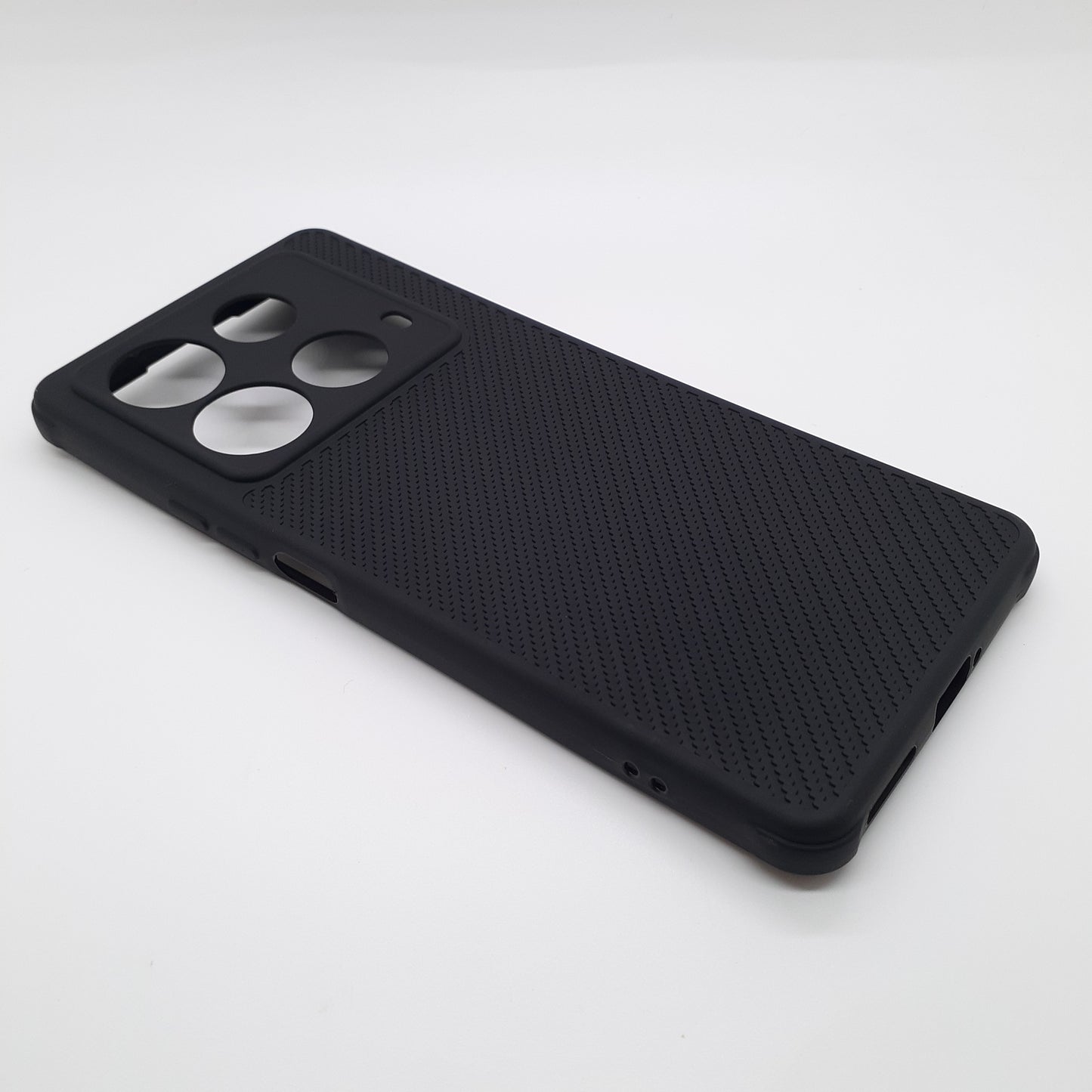 infinix Note 40 Carbon Fiber texture Hard Rubber armour back cover shock-porof case