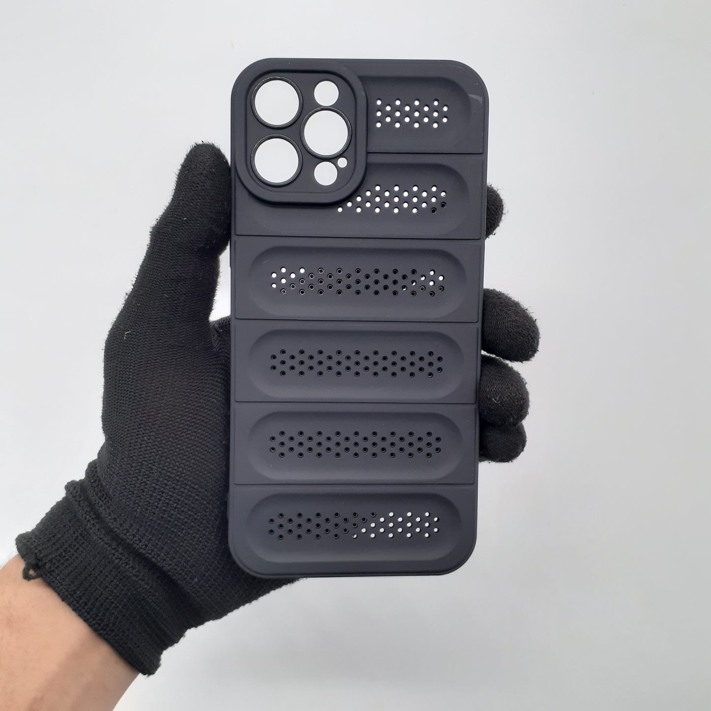 iPhone 12 Pro Max Heat Dissipation Strong TPU Material Phone Case Breathable Hollow Camera Protection Shockproof Ultra Slim Cover