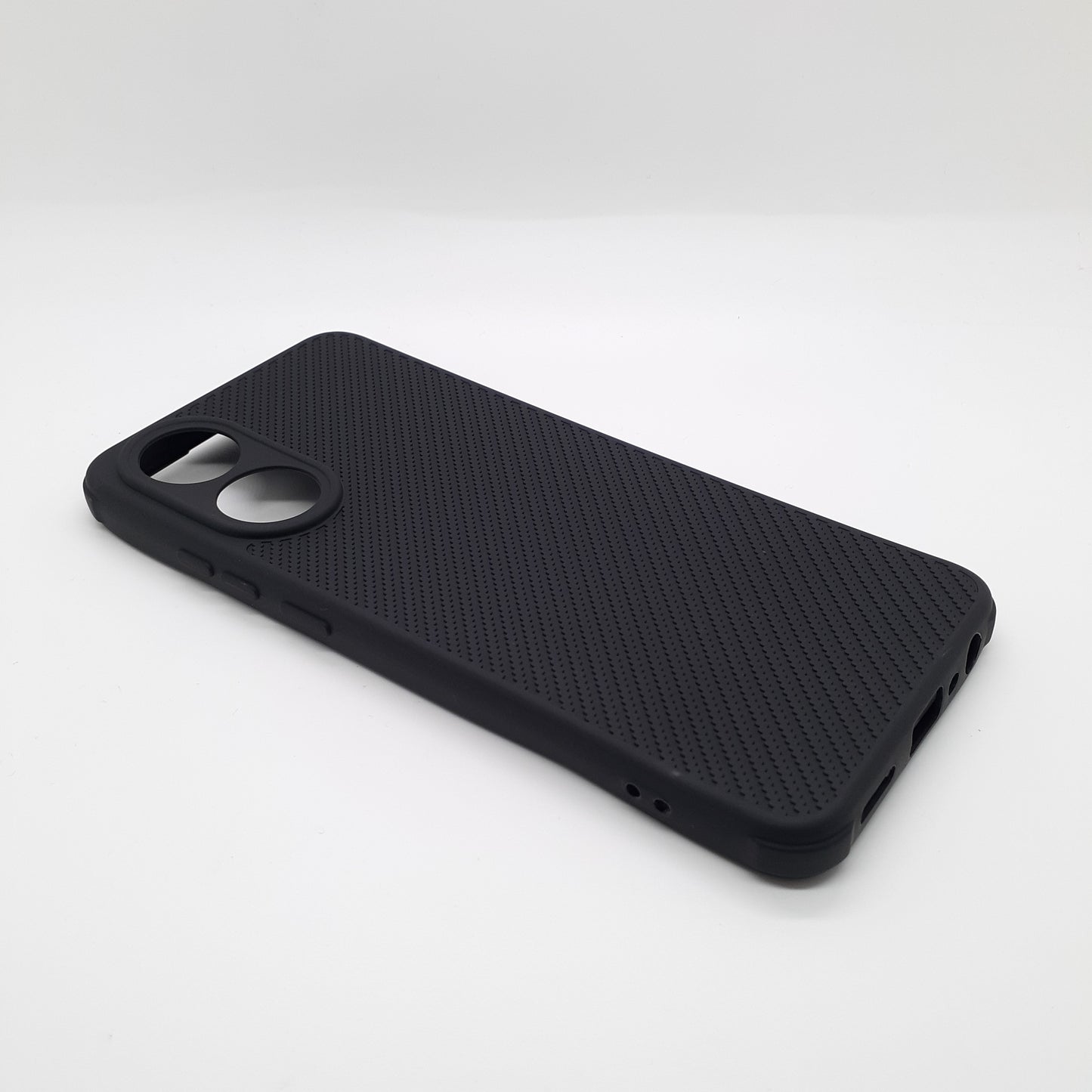 OPPO A78 Carbon Fiber texture Hard Rubber armour back cover shock-porof case