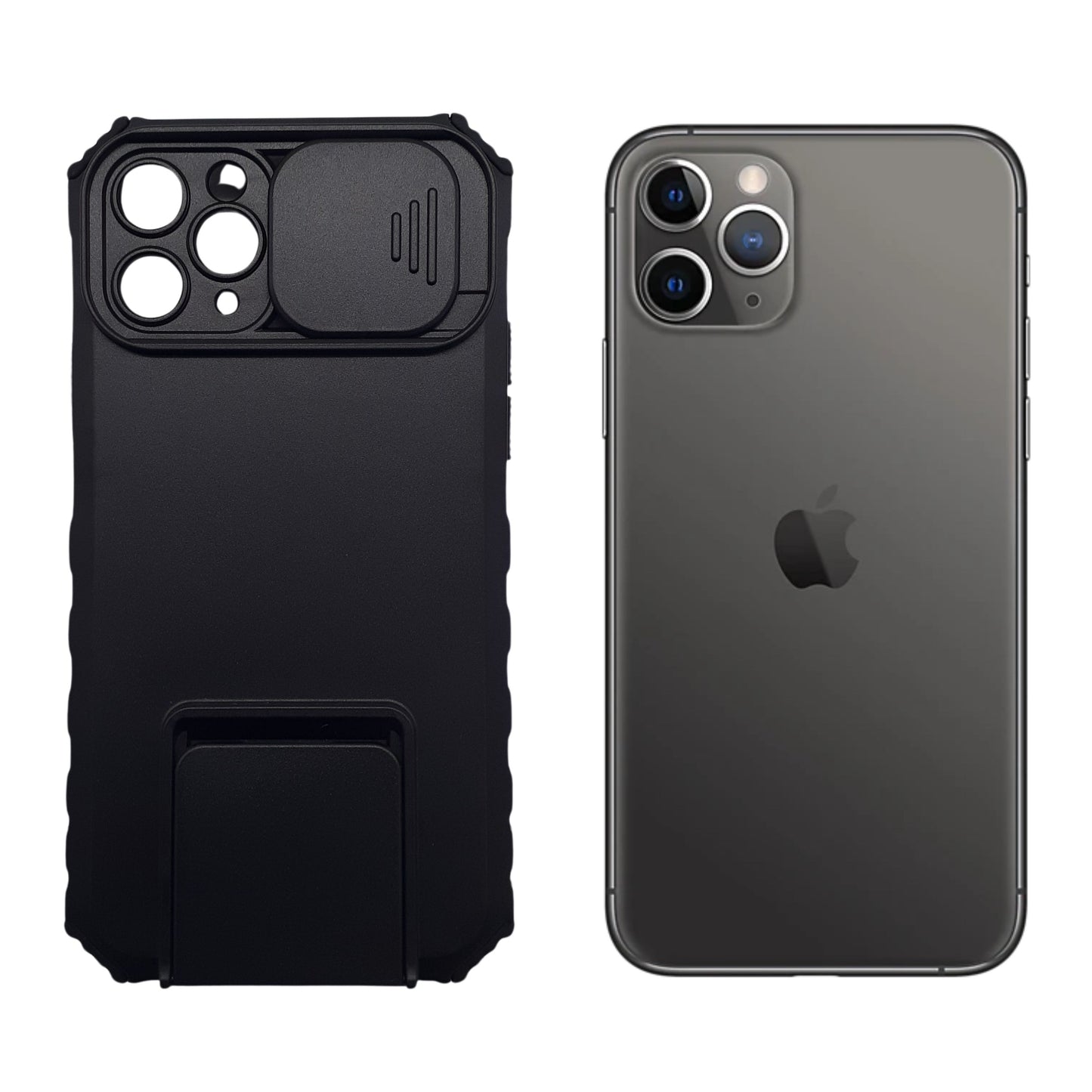 iPhone 11 Pro Heavy Duty Protective Case with Sliding Camera Cover and Integrated Kickstand for Hands-Free Viewing