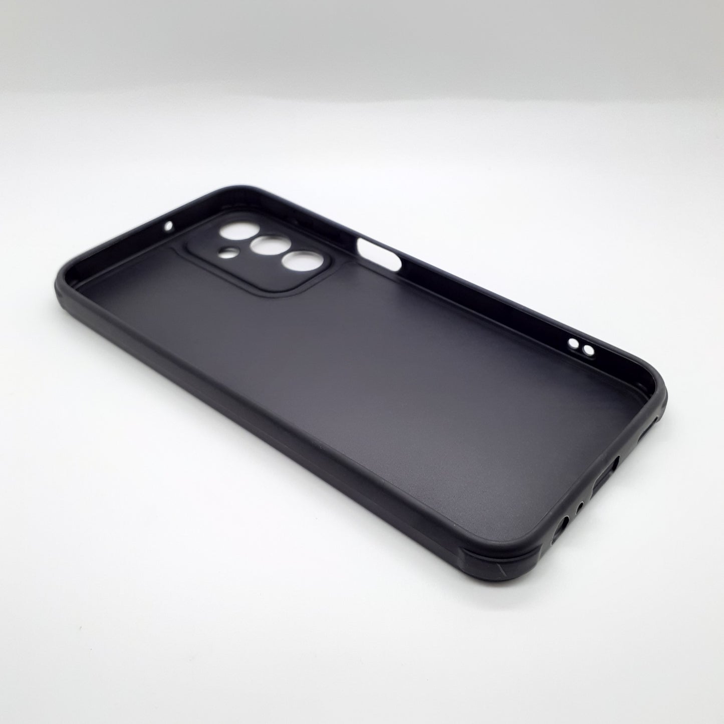 Samsung A15 Carbon Fiber texture Hard Rubber armour back cover shock-porof case