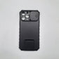 iPhone 13 Pro Max Heavy Duty Case with Camera Slide Cover, Integrated Kickstand, and Military-Grade Shockproof Protection.