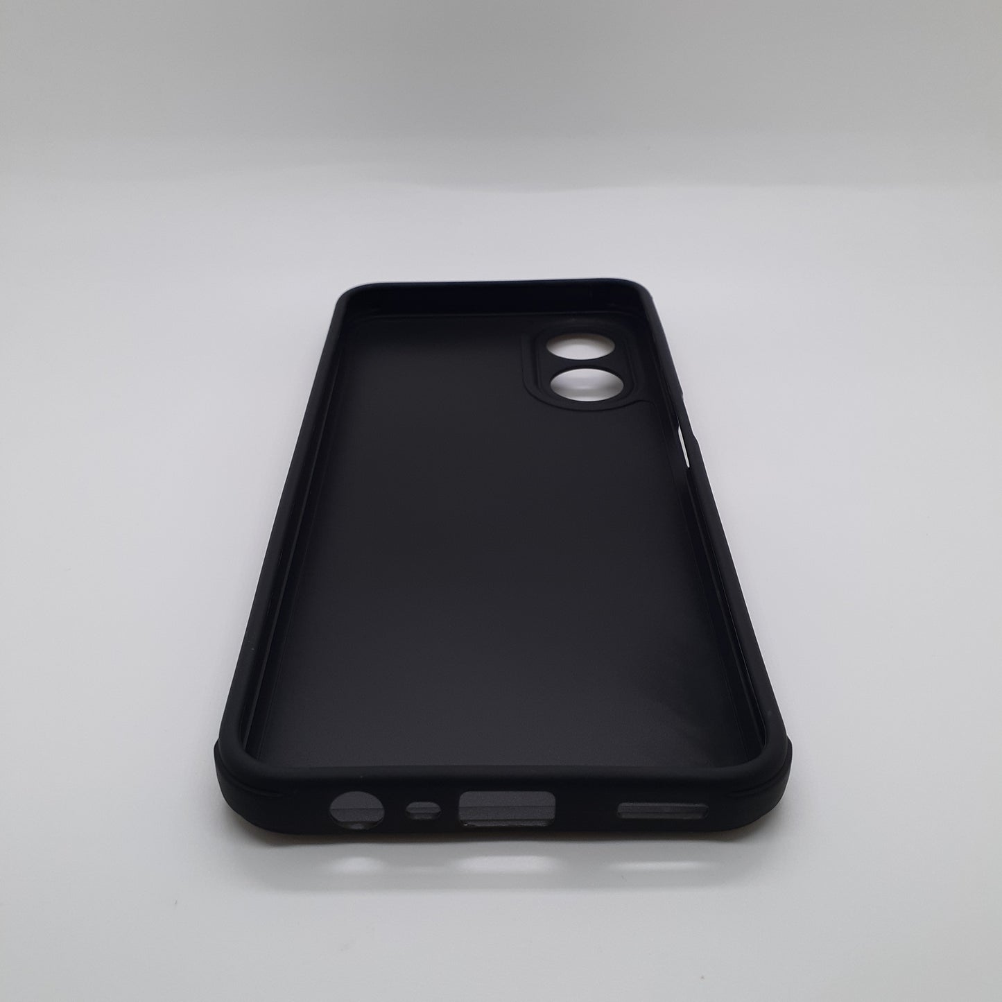 OPPO A17 Carbon Fiber texture Hard Rubber armour back cover shock-porof case