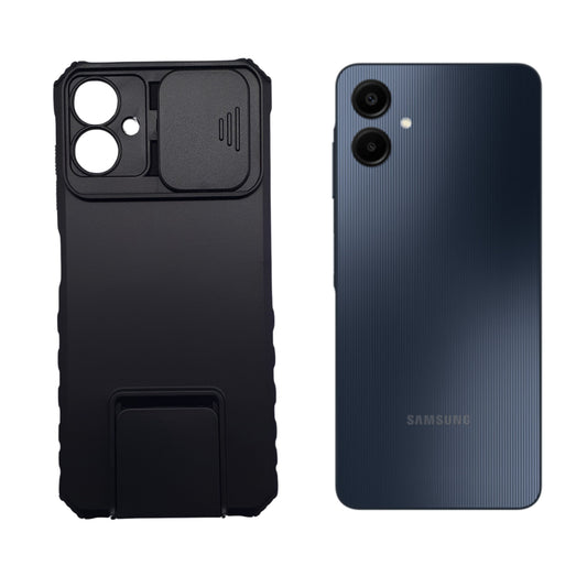 Samsung A06 Case, Military Grade Shockproof Rugged Cover with Slide Camera Protector and Built-in 360¡ Rotate Ring Kickstand/Magnetic Car Mount for Samsung Galaxy A06