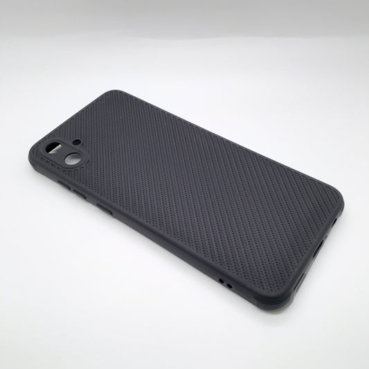 Samsung A05 Carbon Fiber texture Hard Rubber armour back cover shock-porof case