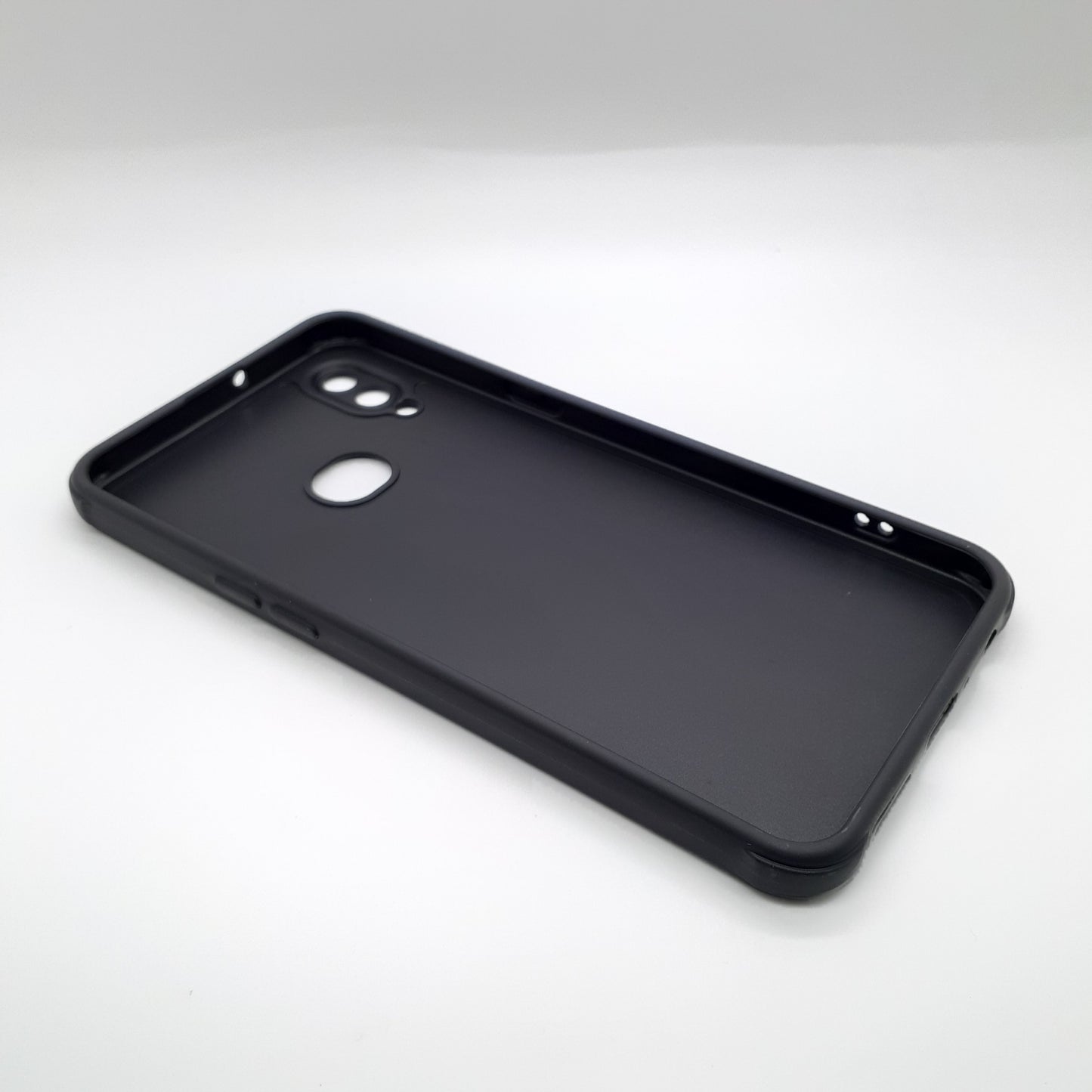 Samsung A10s Carbon Fiber texture Hard Rubber armour back cover shock-porof case