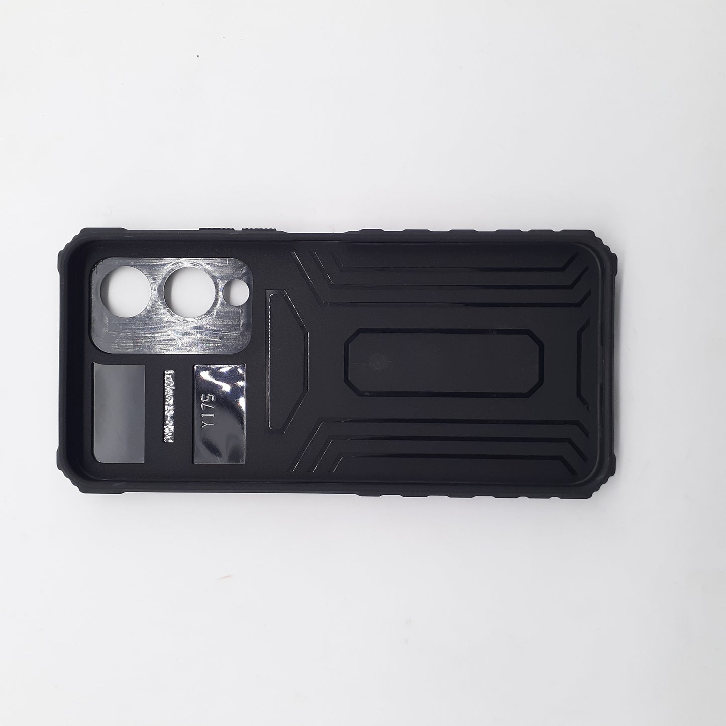 Vivo Y17s Shockproof Armor Case with Slide Push Pull Camera Lens Protection and Invisible Live Stand Phone Back Cover