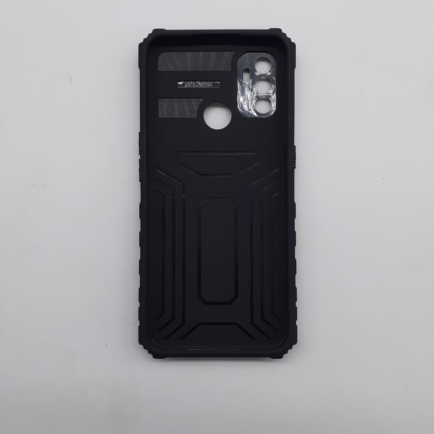 OPPO A53 Camera Slide Protector Case, Heavy Duty Shockproof Cover with Built-in Kickstand, Full Protection Hard Shell for OPPO A53 2020