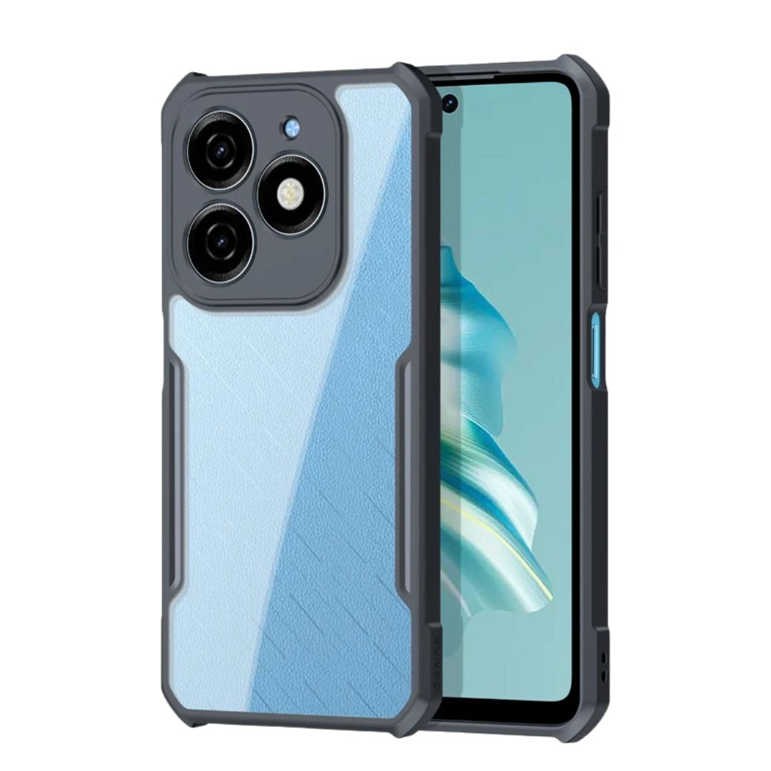 Tecno Spark 20C case Matte Black Back Cover Soft Silicone TPU Bumper case