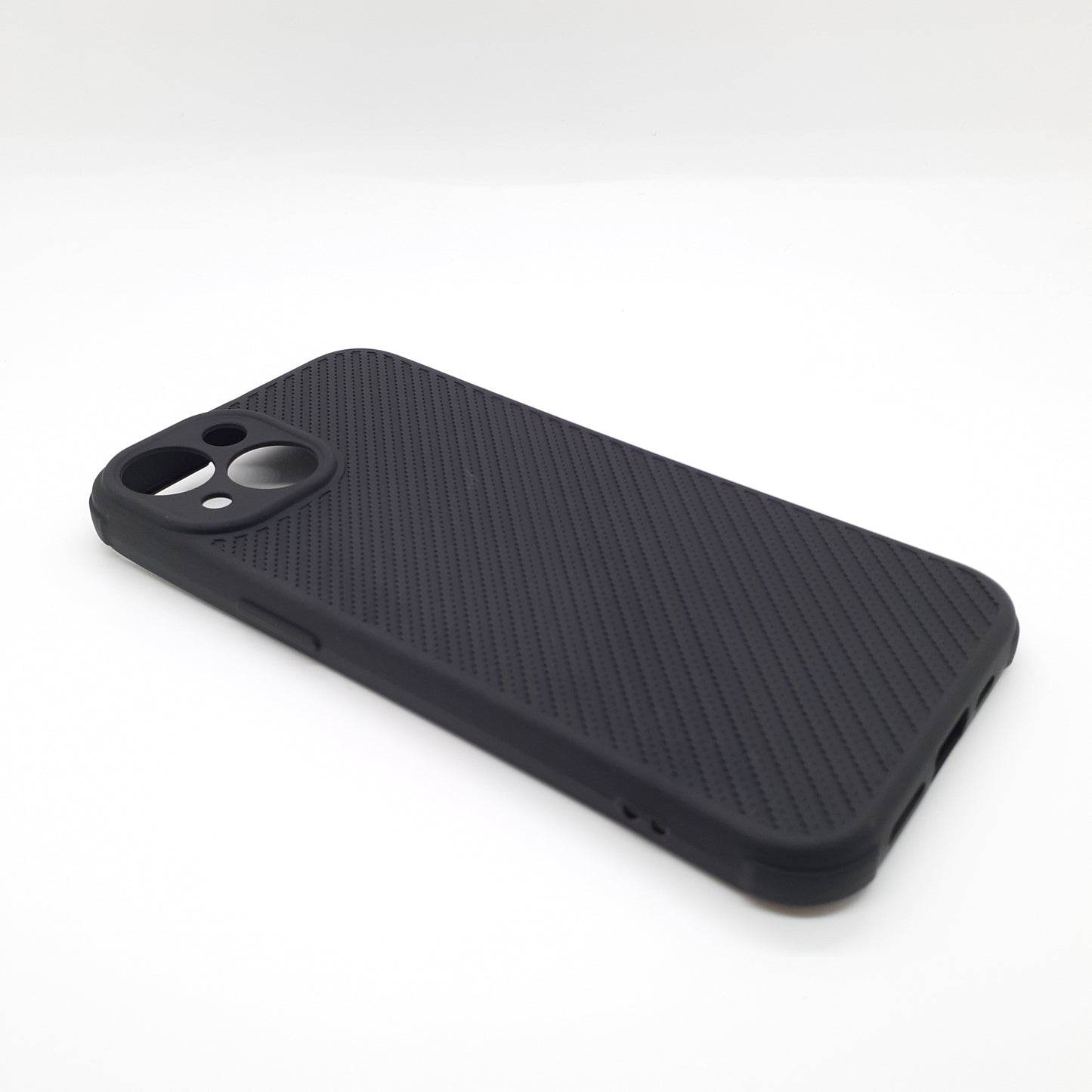 iPhone 14 Carbon Fiber texture Hard Rubber armour back cover shock-porof case
