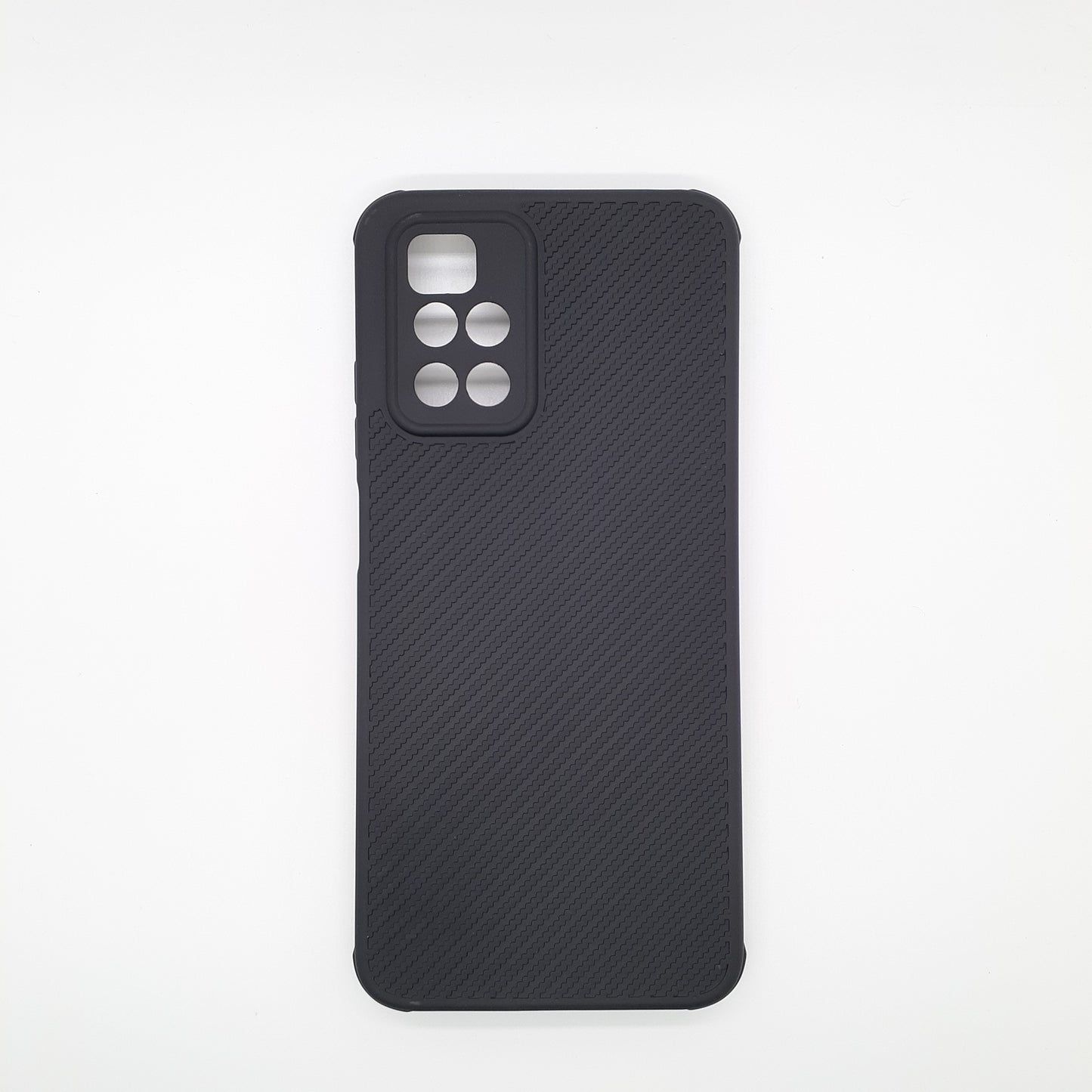 Redmi 10 Carbon Fiber texture Hard Rubber armour back cover shock-porof case