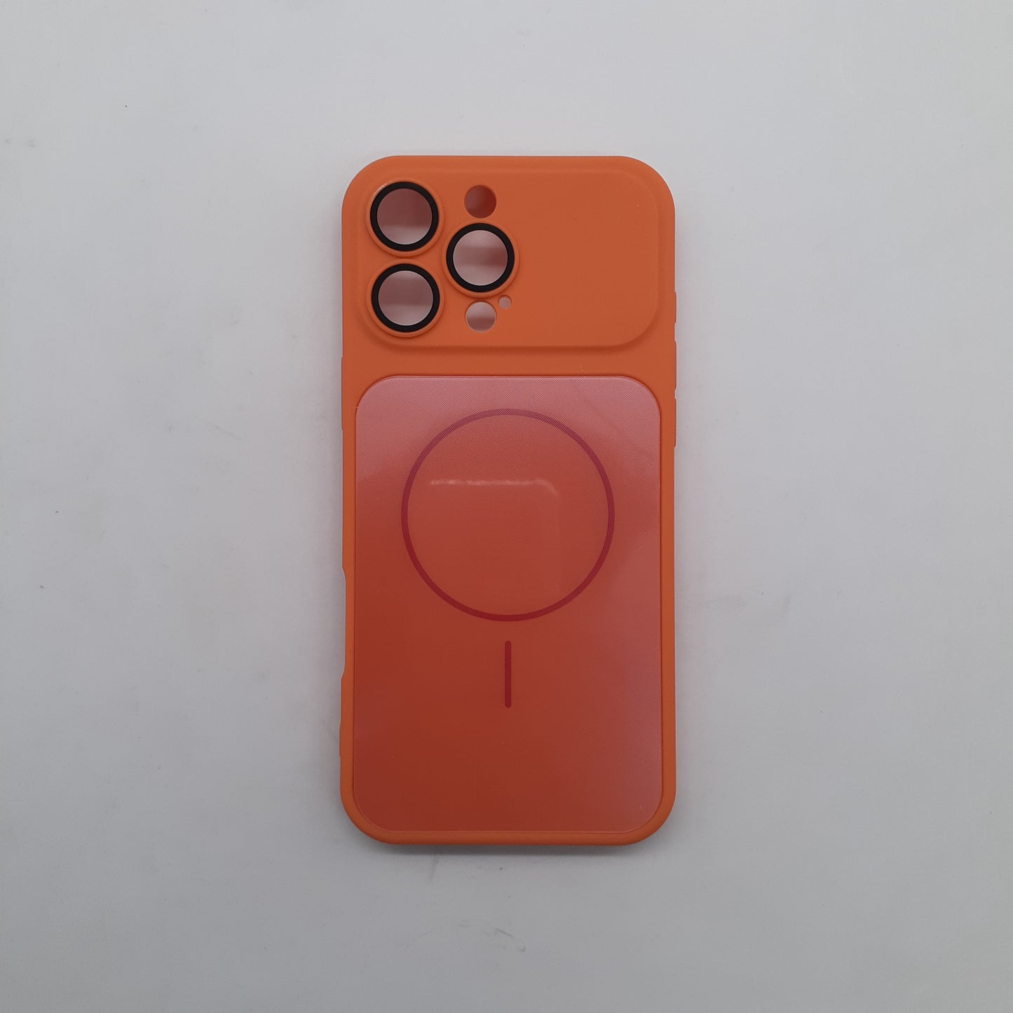 iPhone 16 Pro Max Orange Back Case - Slim Fit Protective Silicone Phone Cover