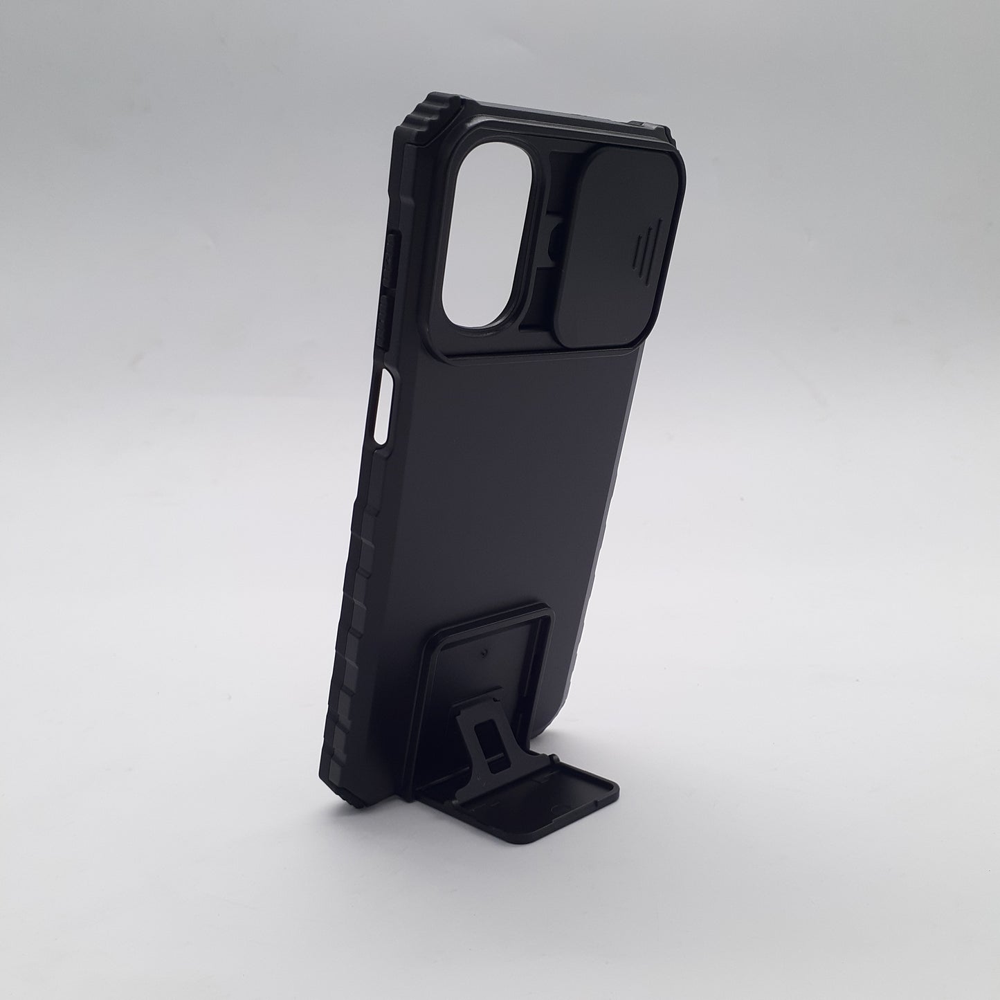 Motorola Moto G22 Case, Heavy Duty Shockproof Cover with Sliding Camera Lens Protector and Integrated Kickstand for Hands-Free Viewing