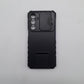 Samsung A16 Shockproof Hybrid Case with Sliding Camera Lens Protection and Integrated Ring Stand Holder, Heavy Duty TPU+PC Cover