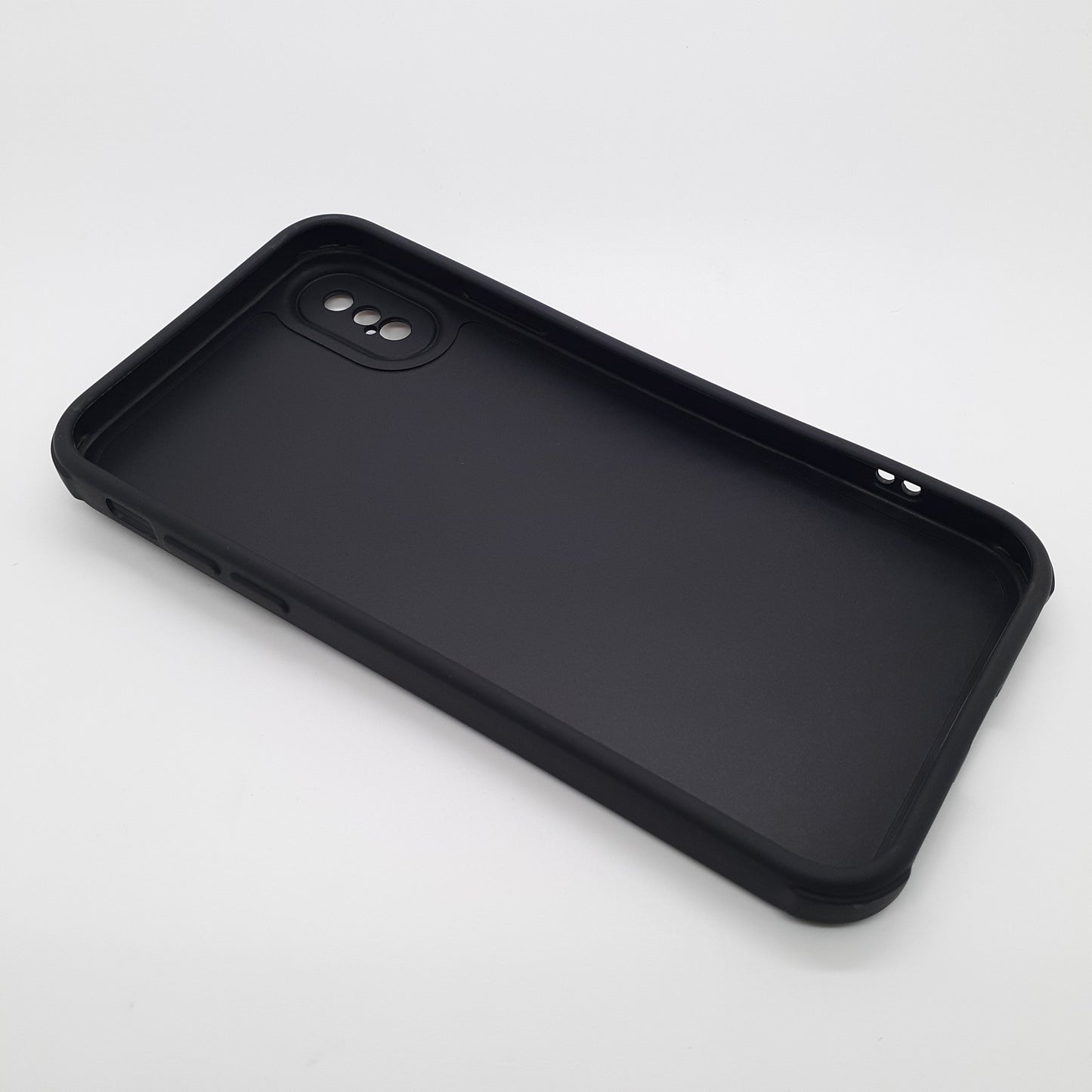 iPhone X Carbon Fiber texture Hard Rubber armour back cover shock-porof case