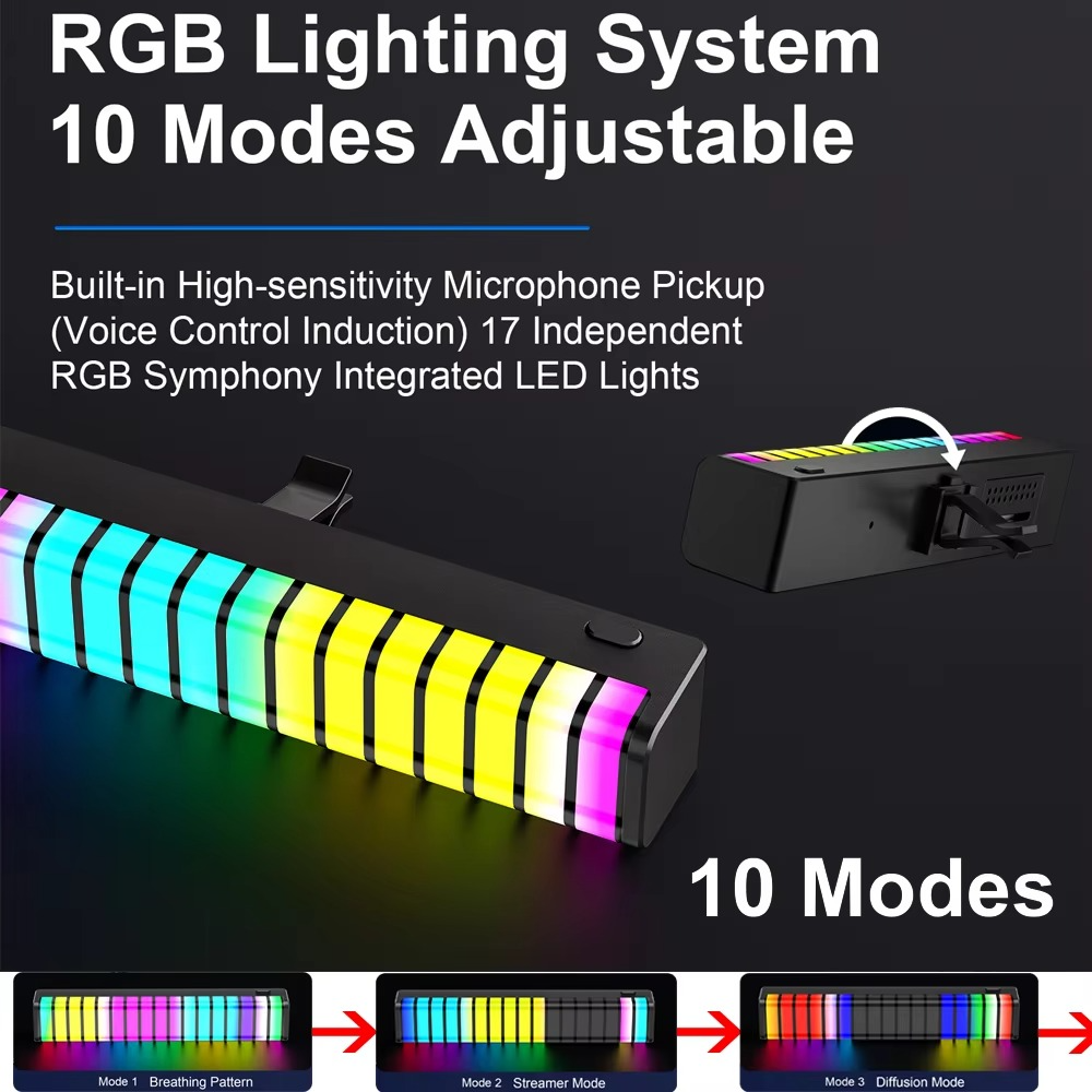 17 RGB Visible Music Car LED Sound Light Bar 3D Rhythm Pickup Ambient Atmosphere Lamp with Air Freshener Car Interior Decorative Lights Sri Lanka